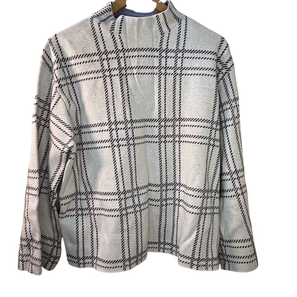 Marc New York Andrew Marc Women's XL Plaid Mock Neck Sweater Knit Top